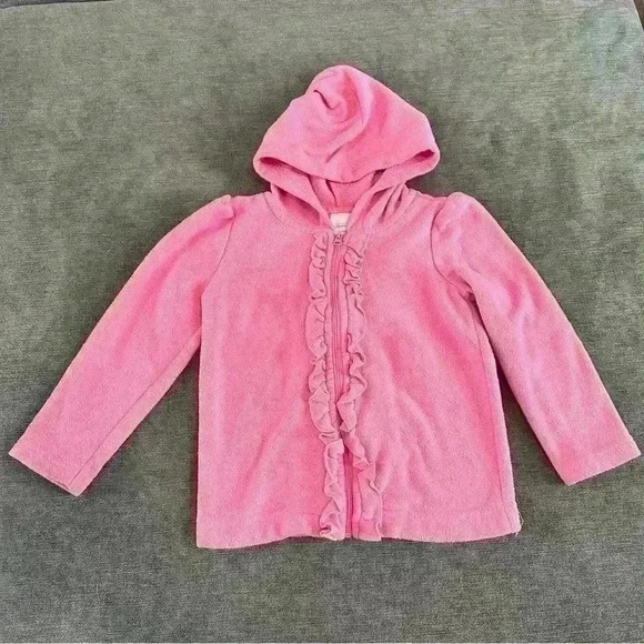 Wonder Kids Baby Pink Full Zip Hooded Jack w/ Ruffles along Zipper Size 2T - Picture 1 of 2